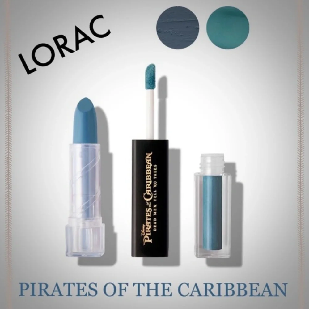 LORAC | Pirates of the Caribbean Ahoy-matey Lipstick Lipgloss Duo Blue NWT